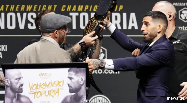 VIDEO: ილია თოფურიამ ალექსანდრ ვოლკანოვსკის ქამარი წაართვა - საჩემპიონო ბრძოლამდე დაძაბულობა იმატებს