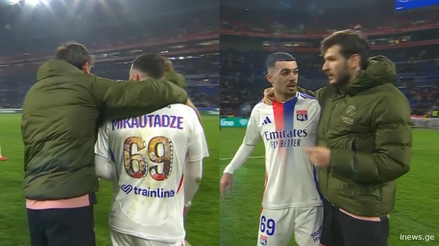 VIDEO: ისე შეხვდნენ, როგორც ძმები - კვარას და მიქაუტაძის ჩახუტება მატჩის შემდეგ