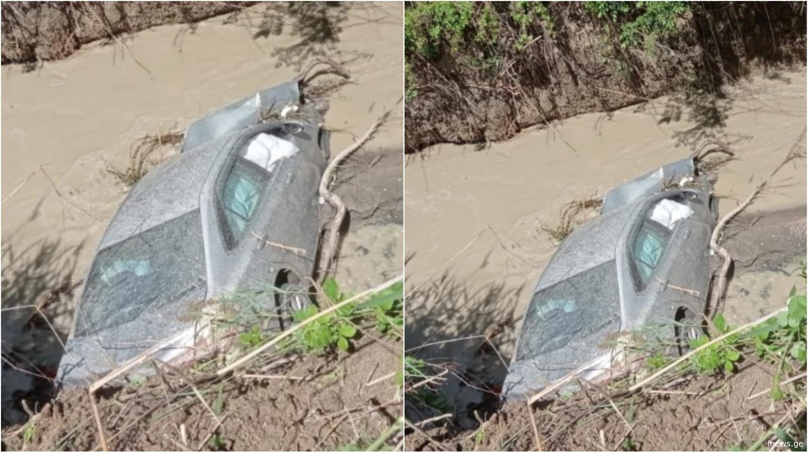 მდინარე ალაზანში მანქანა გადავარდა - არის თუ არა მსხვერპლი?