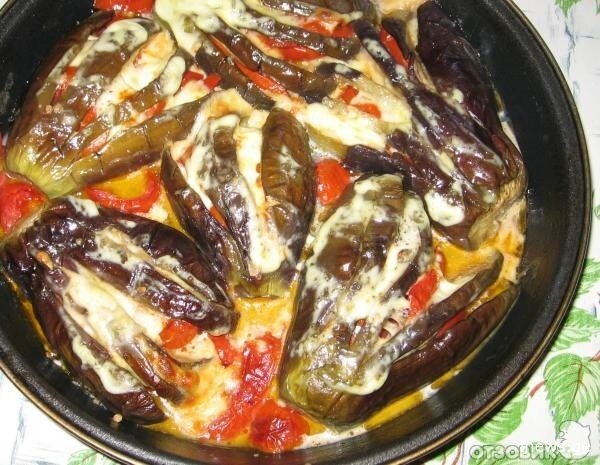 ბადრიჯანი მაიონეზითა და პომიდვრით - ძველი რეცეპტი, რომელიც პოპულარობას არ კარგავს