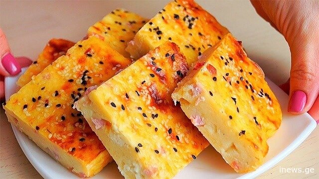 ხაჭო+ყველი+ძეხვი - გემრიელი ღვეზელი სახელად „საუზმე“, რომლის მომზადებას ბავშვიც კი შეძლებს